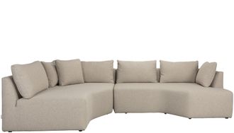 Zuiver 5-Sitzer Design Ecksofa Prosper mit Eckteil links, Cappuccino
