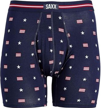 Saxx Underwear Vibe Xtra Soft Comfort Boxer Brief Fly Mens Underwear Usa Signet/Maritime : 2XL, Elastane/Mesh/Viscose
