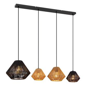 Globo Lighting L&aacute;mpara Colgante - Houdini - Negro - Metal - Gran L&aacute;mpara - Globo