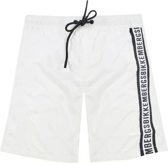 Dirk Bikkembergs Stijlvolle Zwemshorts Boardshorts - Heren - Strandmode - Wit - M - Polyester - Badmode