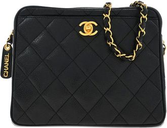 Chanel Borsa a spalla trapuntata 1996-1997 - Nero