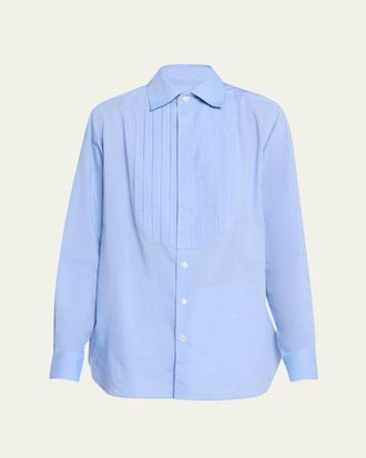 S&eacute;bline Bunny Pleated Bib Button-Down Shirt