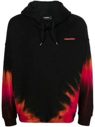 Dsquared2 Felpa con fantasia tie dye - Nero