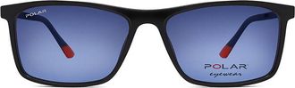 Polar 470 Clip-On Polarized 20 Mens Sunglasses Black Size 55