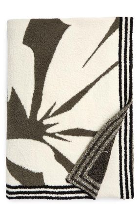 Barefoot Dreams CozyChic Daisy Petal Throw Blanket in Khaki Green Multi at Nordstrom