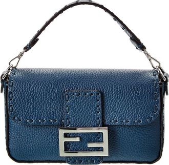 Fendi Fendi Baguette Mini Leather Shoulder Bag