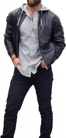 Mauritius Mens Berink Leather Jacket In Black