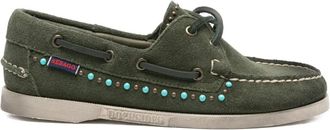 Sebago Antiek Messing Studs Vrouw Stijl - Dames - Bootschoenen - Groen - 40 EU - Schoenen