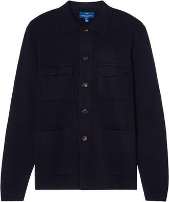 Robert Talbott Landon Sweater Jacket in Navy at Nordstrom, Size Xxx-Large