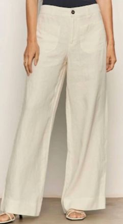 Sanctuary The Linen Marine Wide Leg Pants In Summer Sand