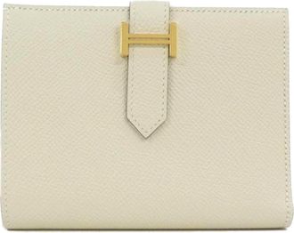 Herm&egrave;s White Epsom Leather Wallet (Bi-Fold) (Pre-Owned)