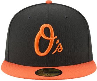 New Era Womens Baltimore Orioles Orioles 59Fifty Authentic Cap - Adult Black/Orange Size 7 1/2
