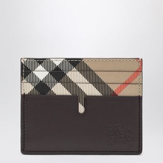 Burberry Pop card holder in beige with Check pattern