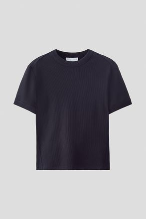 H&M Geripptes Baumwoll-T-Shirt - Schwarz