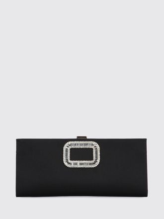 Roger Vivier Clutch Pilgrim Roger Vivier in raso con fibbia gioiello