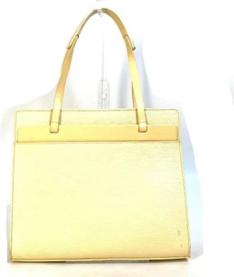Louis Vuitton Tweedehands leren Louis Vuitton tassen - Dames - Vintage Shopper - Geel - ONE Size - Leer - Vintage