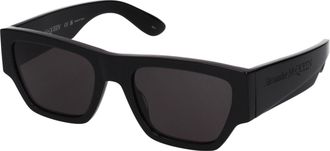 Alexander McQueen Alexander Mcqueen Herrens Sonnenbrille aus schwarzem Acetat
