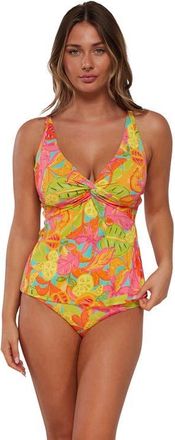 Sunsets Forever Tankini Swimsuit Top - DD Cup in Citrus Grove Sandbar Rib at Nordstrom, Size 38