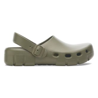 Birkenstock Womens Birki Flow Eva Clog In Khaki