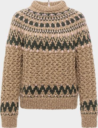 Moncler Cable-Knit Fairisle Sweater