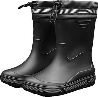 Generic Mens Waterproof Anti-Slip Thick Bottomed Kitchen Rain Boots Fishing Shoes Wear-Resistant Shoes