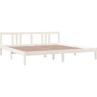 vidaXL Giroletto Bianco in Legno Massello 200x200 cm - Vidaxl