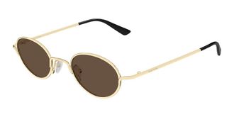 Alexander McQueen AM0562S 002 Mens Sunglasses Gold Size 46 - Free RX Lenses - Free RX Lenses