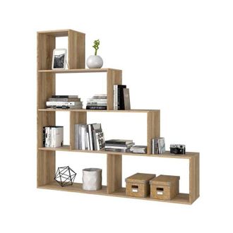 Calicosy Calicosy - Libreria divisoria da terra in rovere canadian - 145x29x145 cm