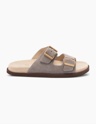 Brunello Cucinelli Mens Suede Double Strap Sandals Grey - Size: 11