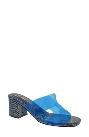 Bellini Faze Transparent Block Heel Sandal in Blue at Nordstrom Rack, Size 8.5
