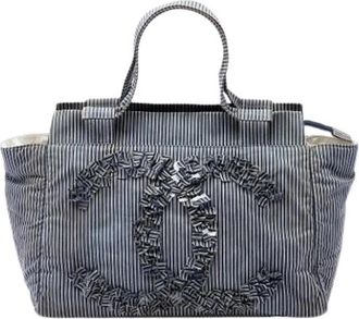 Chanel Pre-owned Vintage Tote Bag - Dames - Vintage Shopper - Blauw - ONE Size - Vintage
