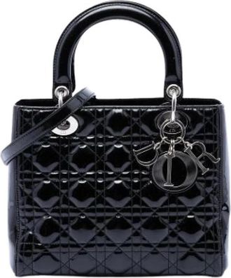 Dior Pre-owned Lady Dior - Dames - Vintage Handtas - Zwart - ONE Size - Leer - Vintage