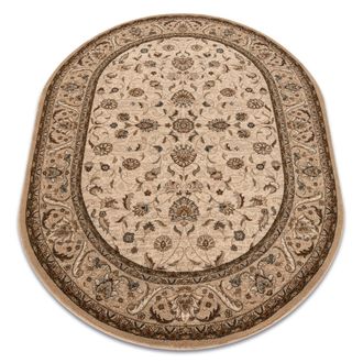 RugsX Rugsx - Alfombra De Lana Omega Oval Aries Flores Perla Beige 200x300 Cm