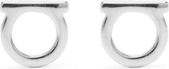 Ferragamo Vlinder Plaque Oorbellen Zilver Messing - Dames - Oorbellen - Grijs - ONE Size - Accessoires