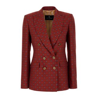 Etro Etro, Blazers, female, Red, Size: S Blazer
