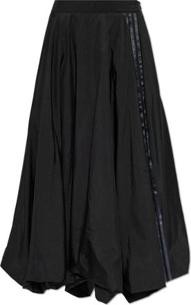 Yohji Yamamoto Gradient 3 Strepen Nylon Balloon Rok - Dames - Maxi Rokken - Zwart - S - Nylon - Rokken