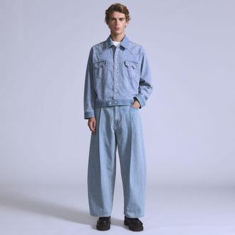 Levi's Wide Pleat Crop Jeans - Mens - 26X28 - Blue