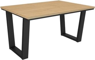Skraut Home Mesa comedor efecto madera roble claro 140x90x74cm