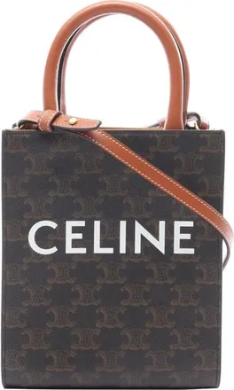 Celine Pre-owned Celine Mini Triomphe Coated Canvas Vertical Cabas Satchel Unisex SF3LVK0O3789F9GB
