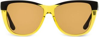 Victoria Beckham colour-block square-frame sunglasses - women - Acetate - One Size - Black