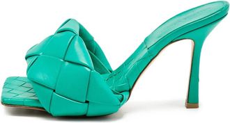 Bottega Veneta Sandali intrecciati in pelle - Blu