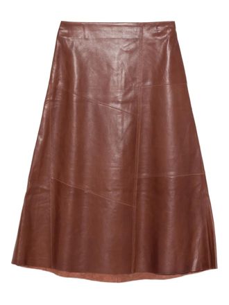 Arma panelled midi skirt - Brown