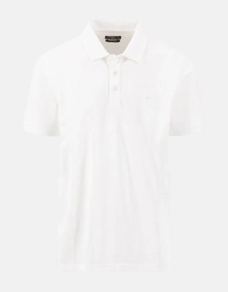 Fynch-Hatton Mens Premium Cotton 2-Ply Polo Shirt White - Size: 40
