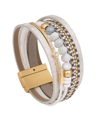 Saachi Saachi Arrow Charm Leather Bracelet