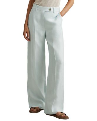 Reiss Lori Wide Leg Linen-Blend Trouser