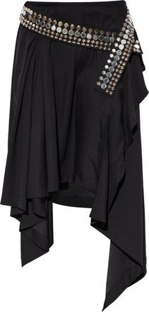 Iro Vanopia Rok - Dames - Midirokken - Zwart - S - Polyester - Rokken