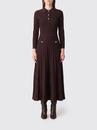 Michael Kors Abito polo midi in maglia a coste di viscosa riciclata