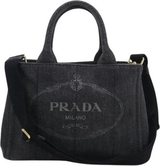 Prada Pre-owned Tote Bags, female, Black, Size: ONE SIZE Pre-owned Vintage Tote bag