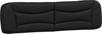 vidaXL Cabecero De Cama Acolchado Cuero Sint&eacute;tico Negro 200 Cm Vidaxl