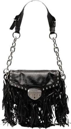 Prada Pre-owned Shoulder Bags, female, Black, Size: ONE SIZE Pre-owned Vintage Shoulder Bag